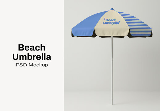 Stylish Beach Umbrella Mockup PSD