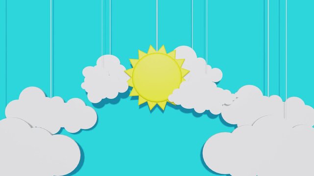 Pop up vector summer sun revealing