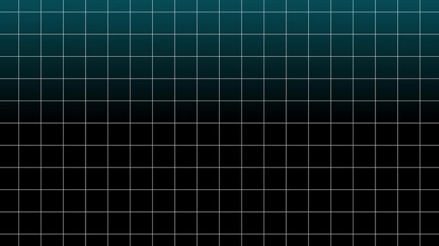 Abstract background with squares grid line animation. Minimal technology white grid on black background motion animation.