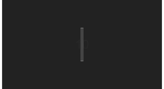 Minimalist digital countdown timer with number ten on dark animation