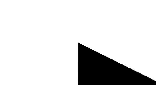 Minimalist black triangle rotating animation on clean white animation