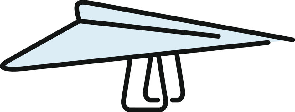 Hang glider vector symbol for extreme sport, adventure, and flying