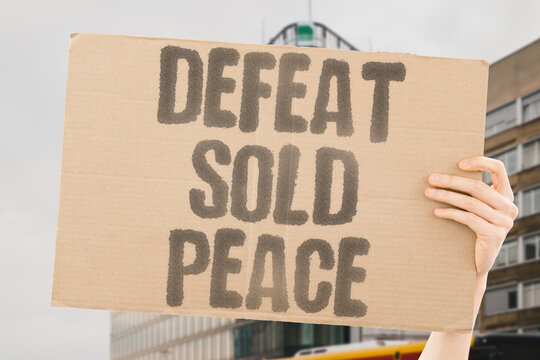 "Defeat Sold Peace" Military defeats get repackaged as diplomatic wins for home audiences. MILITARY. DEFEATS. DIPLOMATIC. ACHIEVEMENTS. DOMESTIC.