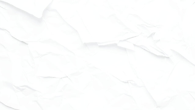 Blank white crumpled and creased paper poster texture background