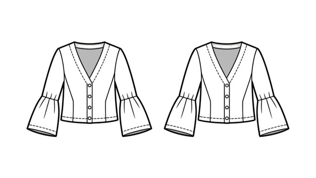 Minimalist women's jacket vector illustration