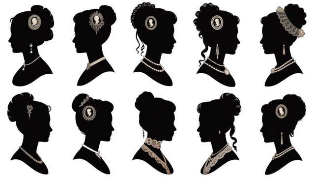 Silhouettes of people dancing together