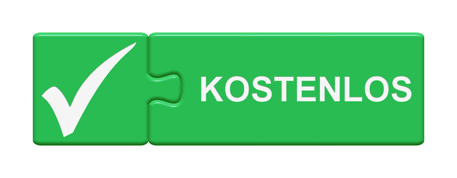 Puzzle Button gr&uuml;n: kostenlos