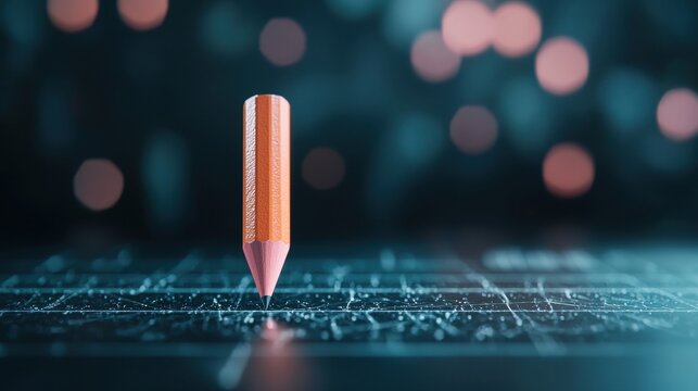 Edit Pencil Icon A digital illustration of a pencil icon placed over a computer screen interface, representing editing and customization.