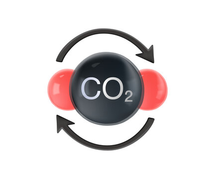 Reducing carbon footprint and CO2 emissions. CO2 and arrows vector illustration. Ecology and environmental protection vector design. Reducing CO2 emissions to stop climate change sign