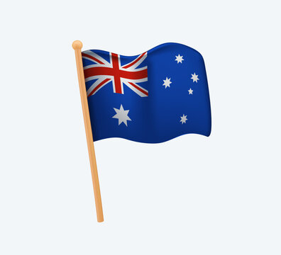 Official national flag of Australia. Vector illustration featuring the Union Jack, Commonwealth Star, and Southern Cross. Ideal for Australia Day, travel, patriotism and government design projects