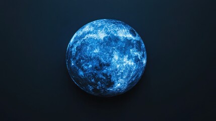 Obraz premium Blue Moon Against Dark Background