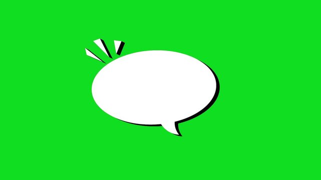 set of Comic Speech Bubble Animation on Green Screen Pop Art Chat Box Overlay Motion Graphic
Cartoon Dialogue Cloud and Message Balloon Set Chroma Key Animation for Social Media Videos