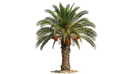 Obraz premium Pixel art palm tree with green leaves and oranges