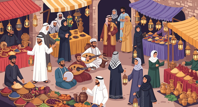 Middle Eastern men in traditional clothing.