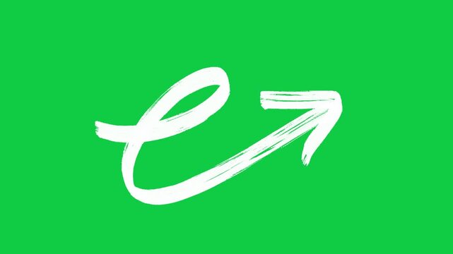 Animation brush arrow green background creates playful movement, perfect for presentations, infographics, business growth, and creative design projects needing bold direction.