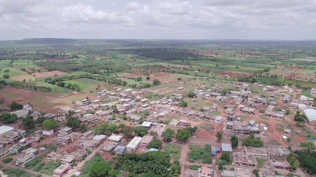 Panoramic view of Badami Caves with surrounding terrain and urban landscape
