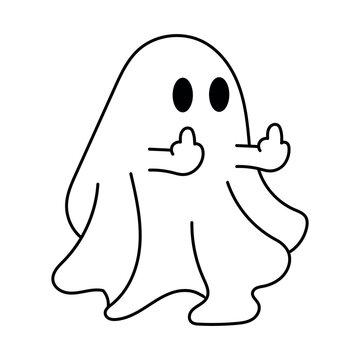 Ghost Middle Finger, Explicit, Cricut File, Cute on Explicit Ghost