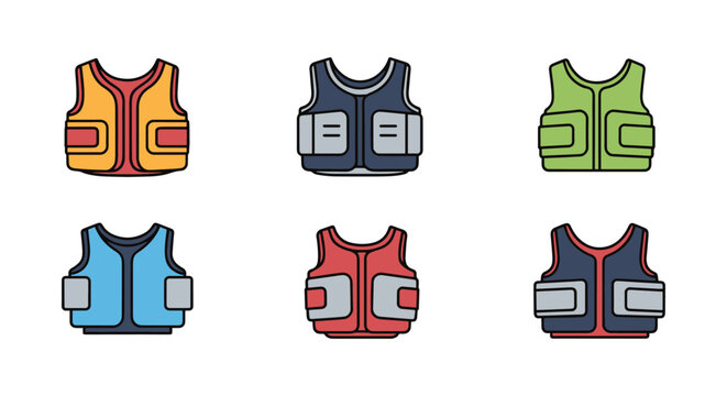 Chest Guard Line art vector abstract simple shapes