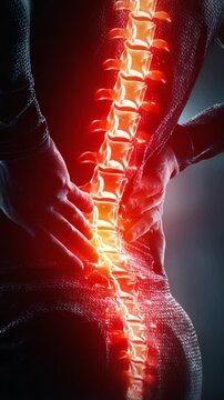 Capturing the Essence of Spinal Health: A Visual Journey Through the Dynamics and Challenges of Back Pain, Emphasizing the Importance of Spine Care and Awareness.