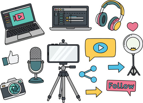 Professional Digital Content Creator and Social Media Influencer Equipment Set