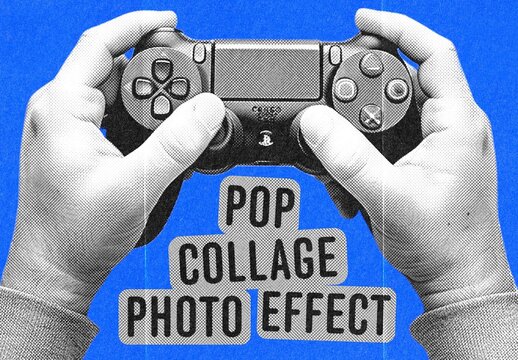 Pop Collage Photo Effect &ndash; Folded Paper for Album Cover & Social Media (PSD)