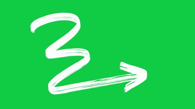 Brush arrow bold green background, modern expressive style for creative, business, or educational presentations and design projects.