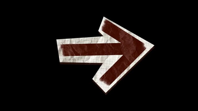 Retro Style Pointer Illustration with Vintage Direction and Emphasis Design Aesthetic basic arrow