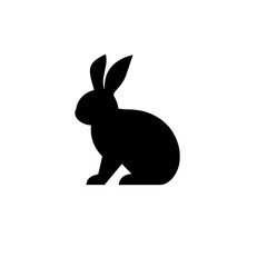 Fototapeta premium Modern Bunny silhouette Icon