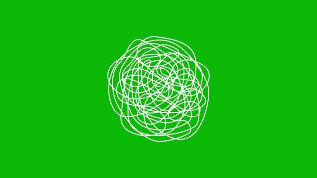 Abstract scribble line loop drawing pattern element