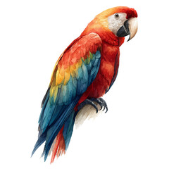 Macaw, watercolor vector, isolated on a white background. © F-ART