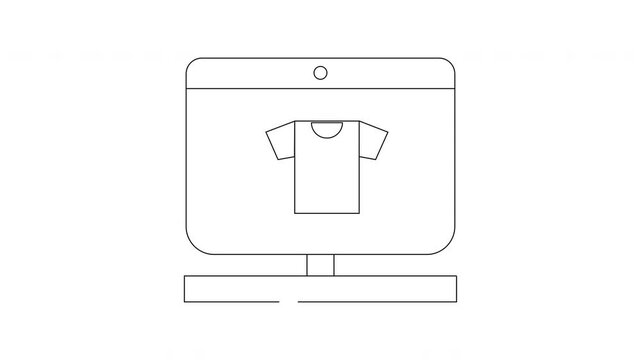 Computer screen displaying a t-shirt design for online printing services.