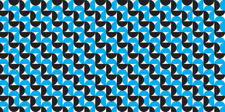 Seamless pattern with blue circles geomemtric shape wallpaper.