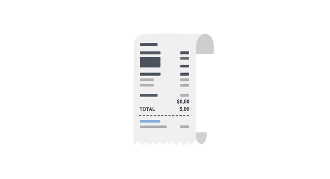 Epson printer receipt on white background