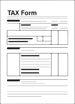 Tax form document template