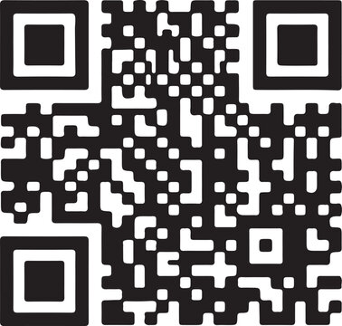 Black QR code on white background