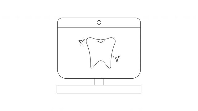 Digital Dental X-ray Displayed on Computer Monitor.