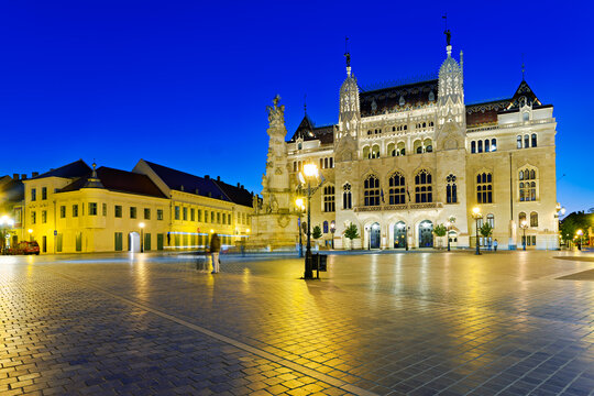 Sunset view of Ministry of Interior in Budapest