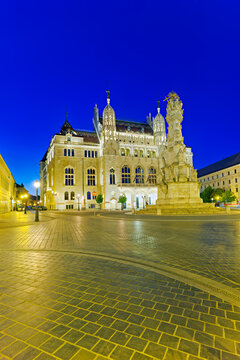 Ministry of Interior building in Budapest at sunset