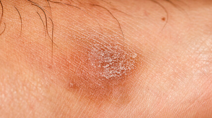 Fototapeta premium Close-Up of Skin Area with Dry Patch and Irregular Texture