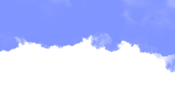 Abstract light blue smoke or cloud texture isolated on transparent background