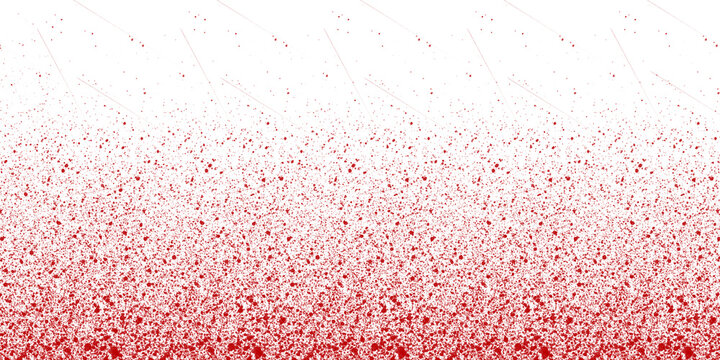 Red spray paint splatter gradient texture isolated on transparent background