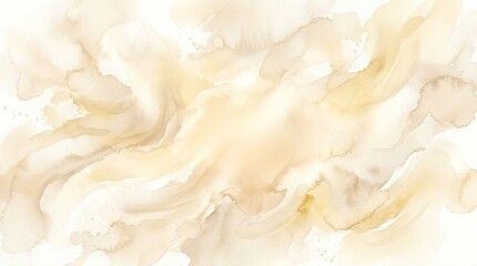 Fototapeta premium Soft beige watercolor wash featuring fluid artistic strokes with elegant flowing paint textures that create a beautiful organic composition suitable for professional design projects presented as an is