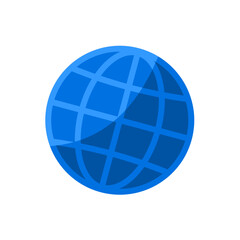 Obraz premium Blue globe vector icon