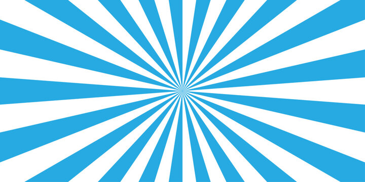 Abstract background with sunburst pattern blue vector ray design texture. Vintage sunrays illustration swirl grunge backdrop line spiral design.