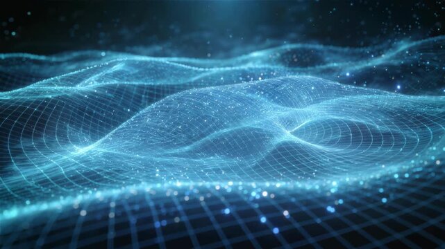 Digital Terrain:  A mesmerizing digital rendering of a vast, undulating terrain, awash in a luminous, ethereal glow.  Capturing the essence of data, connectivity, and technological advancement. 