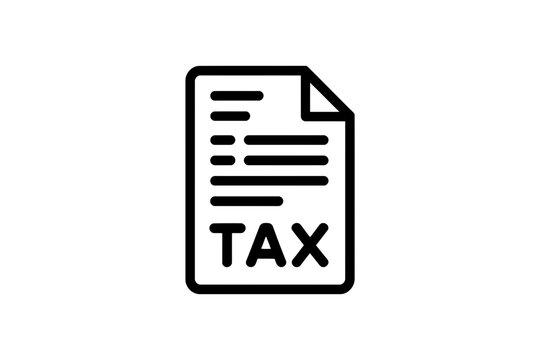 Document with tax text document illustration administration