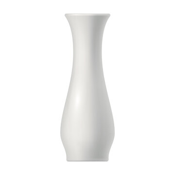 An illustration of a ceramic vase presented in a simple form, perfect for flowers or as a decorative element in the home.