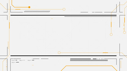 Abstract white and black hi tech horizontal and sci-fi background with cyberpunk style design © Mooam