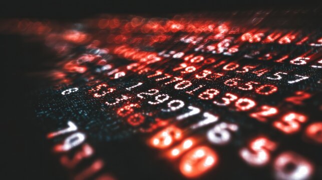 Abstract red data