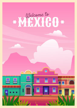 Traditional Mexican Architecture Poster